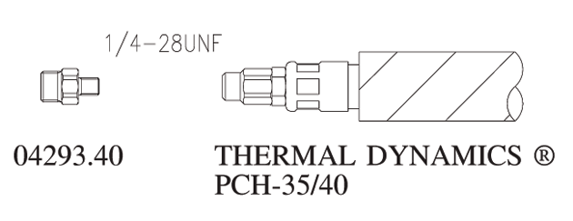 End Fitting for THERMAL DYNAMICS ® PCH-35/40